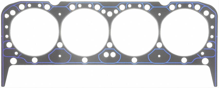 Fel-Pro Performance Head Gaskets 1010 Gasket, Steel Core Laminate, 4.166 in. Bore for 4.155 in. Maximum Engine Bore, 0.039 in. Compressed Thickness, Chevy, Small Block, Each thumbnail 2
