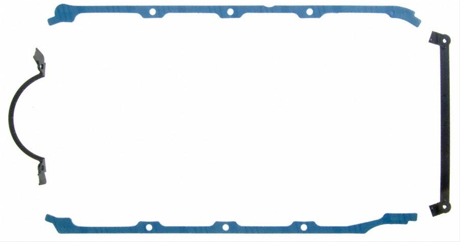 Fel-Pro Performance Oil Pan Gaskets 1863 Gasket, Multi-Piece, Rubber/Steel Core, Chevy, Big Block, Kit thumbnail 2