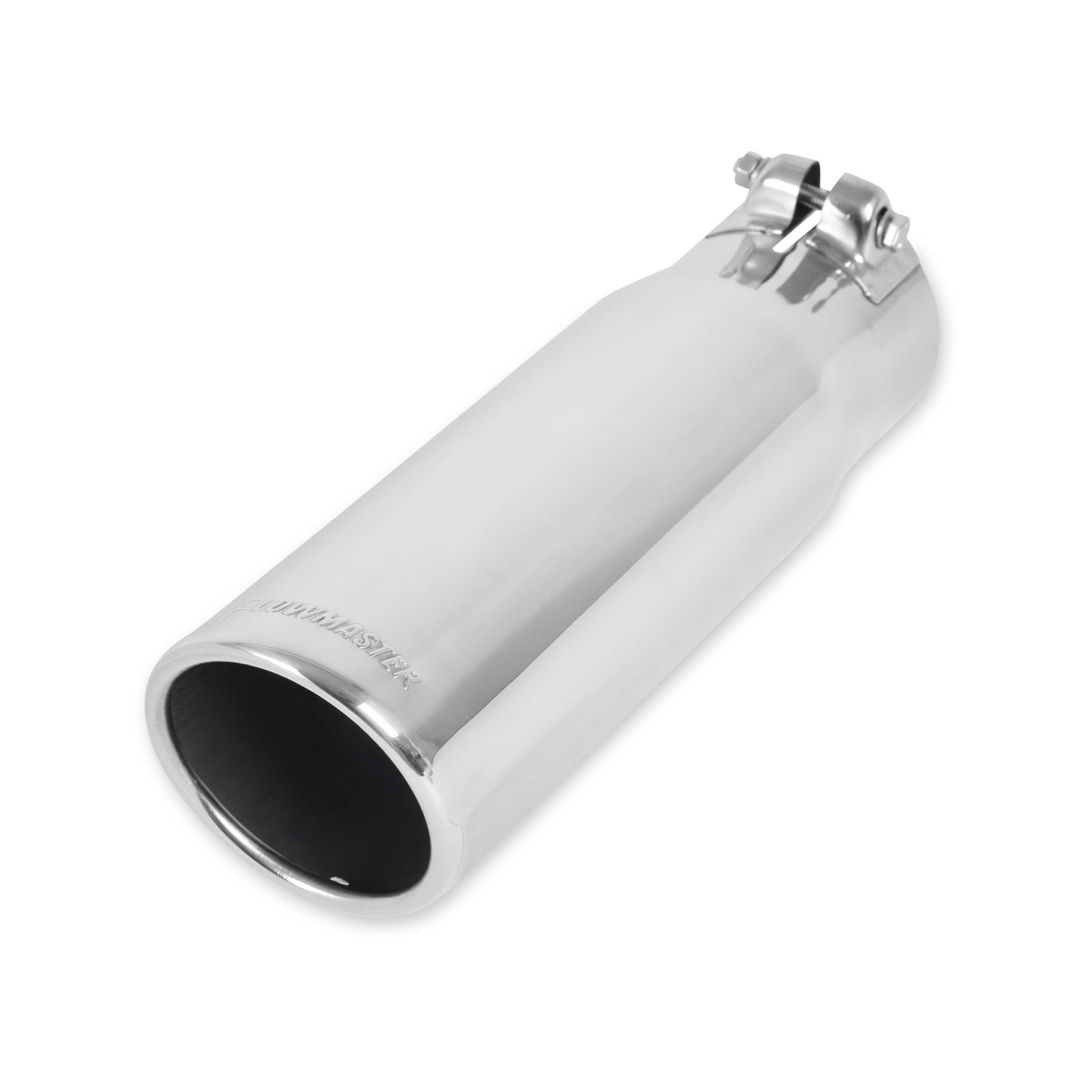 Flowmaster Round, Polished 3 Inch Exhaust Tip 15363 Tip, Stainless, Polished, Slant/Rolled Edge, in. Inlet, 3.5 in. Outlet, 12 in. Long, Each