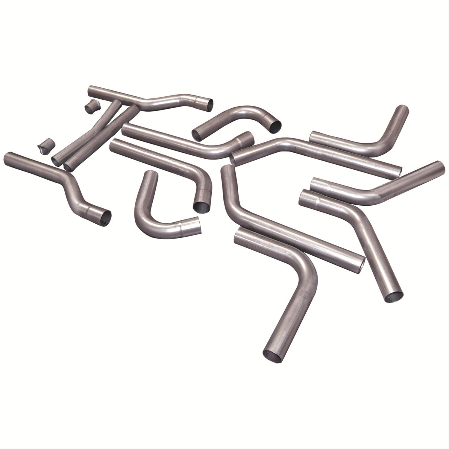 Flowmaster U-Fit Dual Pipe Kits 815936 Exhaust System, Duals, Stainless Steel, Header-Back, 2.5 in. Diameter, Kit