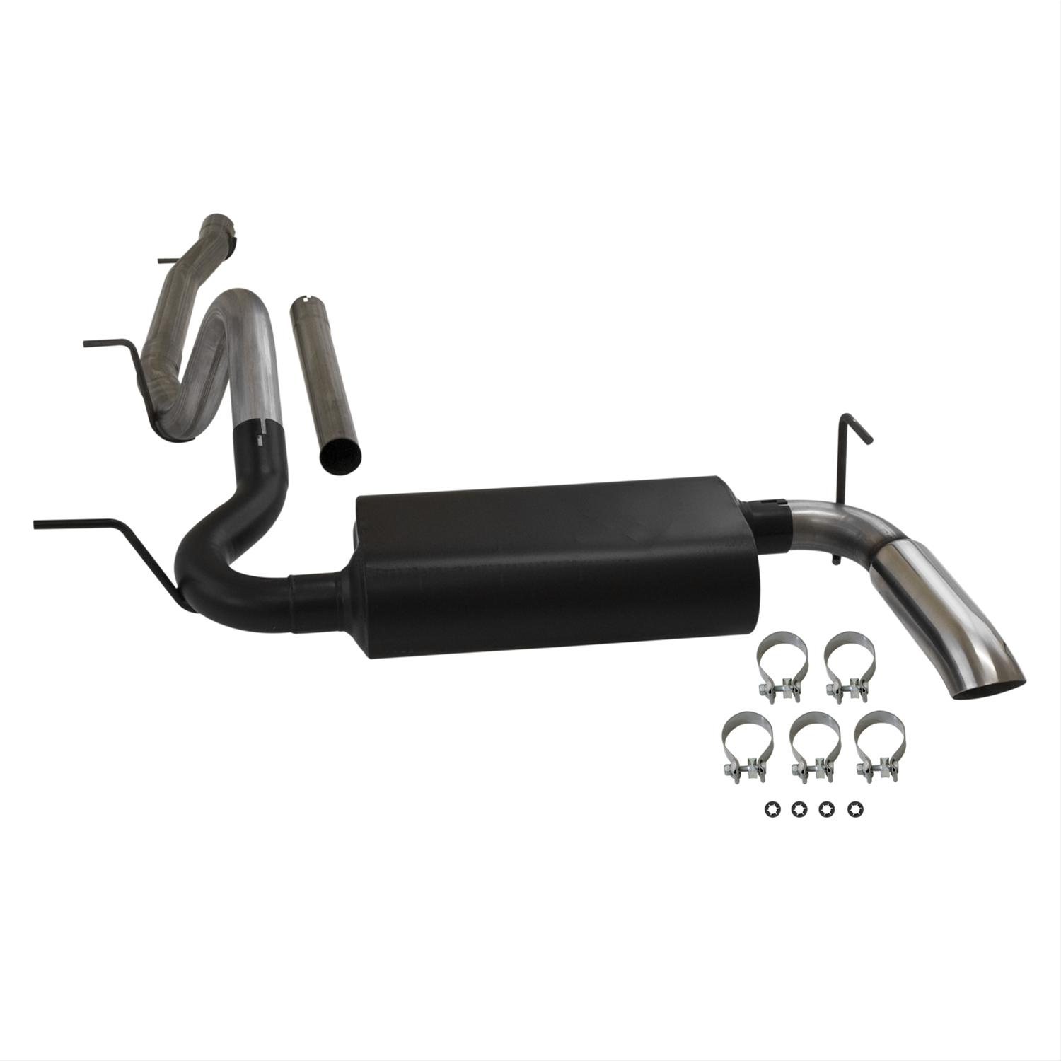 Flowmaster Stainless Steel Force II Exhaust Systems 817514 System, II, Cat-back, Single, Steel, Natural, Rear Exit, Jeep, Kit