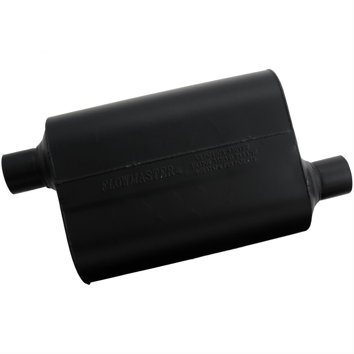 Flowmaster Super 40 Series Delta Flow Steel 2.25 Inch Muffler 952448 Muffler, Series, 2 1/4 in. Inlet/2 1/4 in. Outlet, Steel, Black, Each