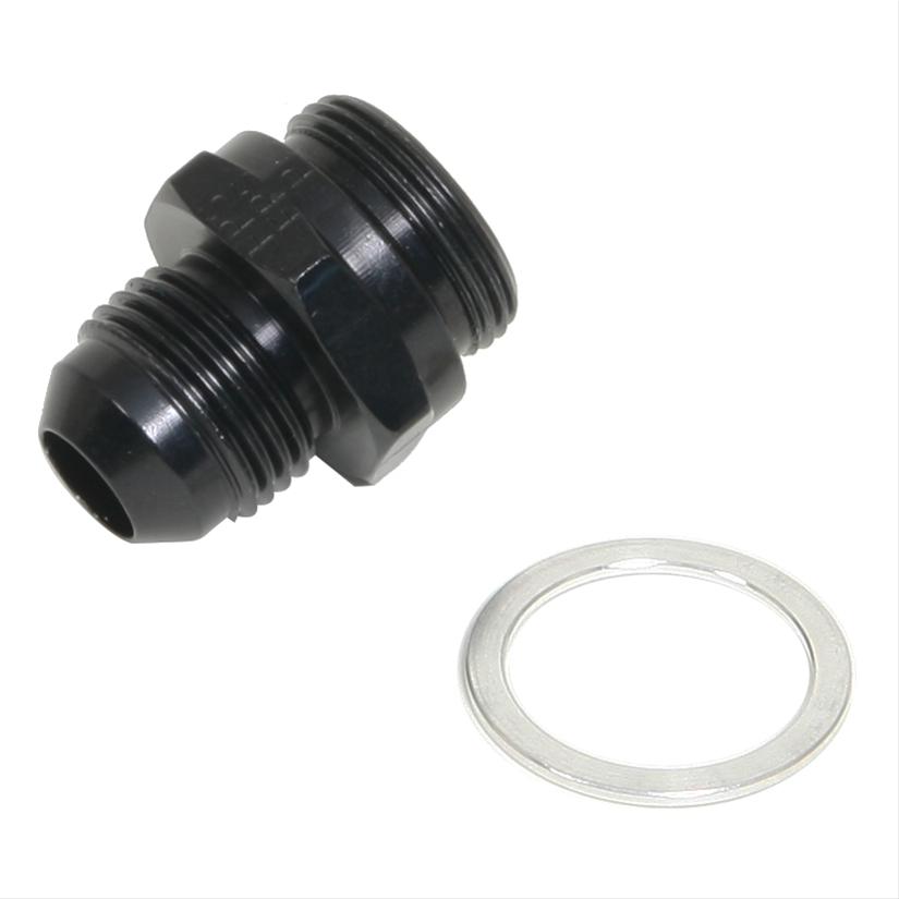 Fragola -8AN x 7/8-20 Male Adapter-Dual Feed - Black thumbnail 2