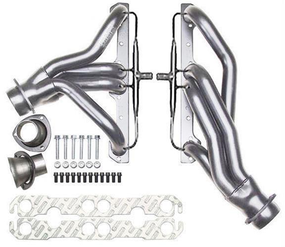 Hedman Street Headers 66641 Headers, Street, Mid-Length, Steel, Silver Ceramic Coated, Chevy, Pontiac, Small Block, Pair thumbnail 3