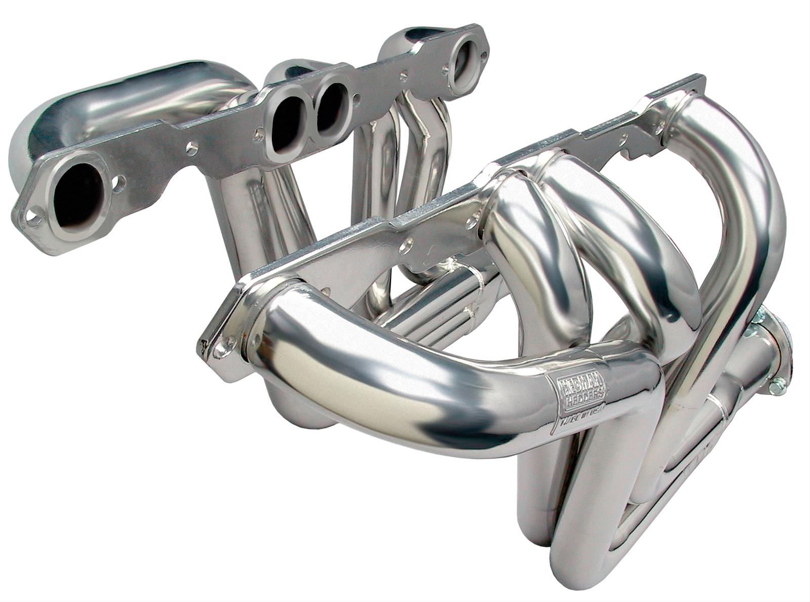Hedman Street Headers for 1975-1990 P30, 1970-1974 P30 VAN - 66121 Headers, Street, Long Tube, Steel, Silver Ceramic Coated, Chevy, 454, Pair