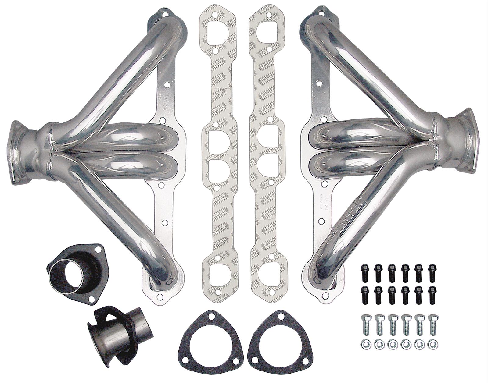 Hedman Street Headers 66451 Headers, Street, Long Tube, Steel, Silver Ceramic Coated, Chevy, GMC, 454, Pair thumbnail 2