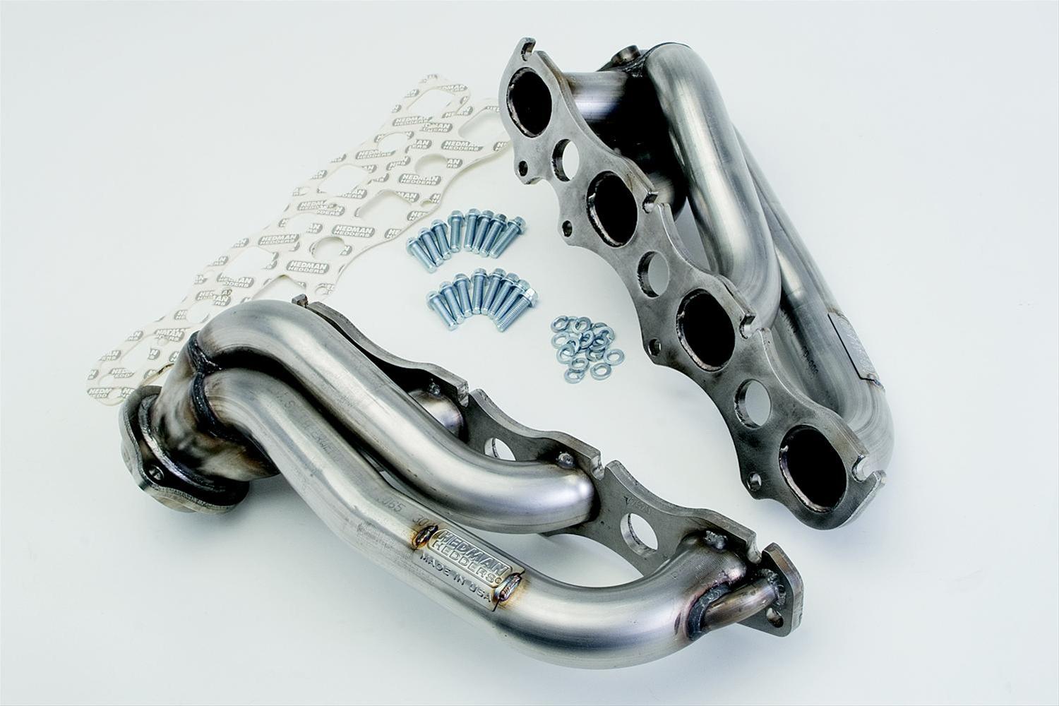 Hedman 304 Stainless Steel Headers 72626 Headers, Shorty, Steel, Silver Ceramic Coated, Dodge, Pair
