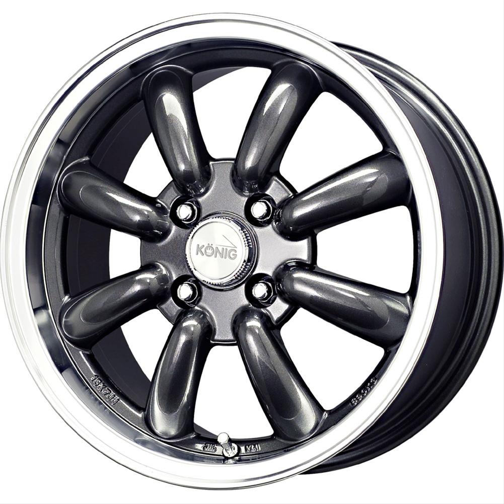 Crown Rims Konig Wheels RW75110206 Konig Rewind Graphite Wheels with Machined Lip ...