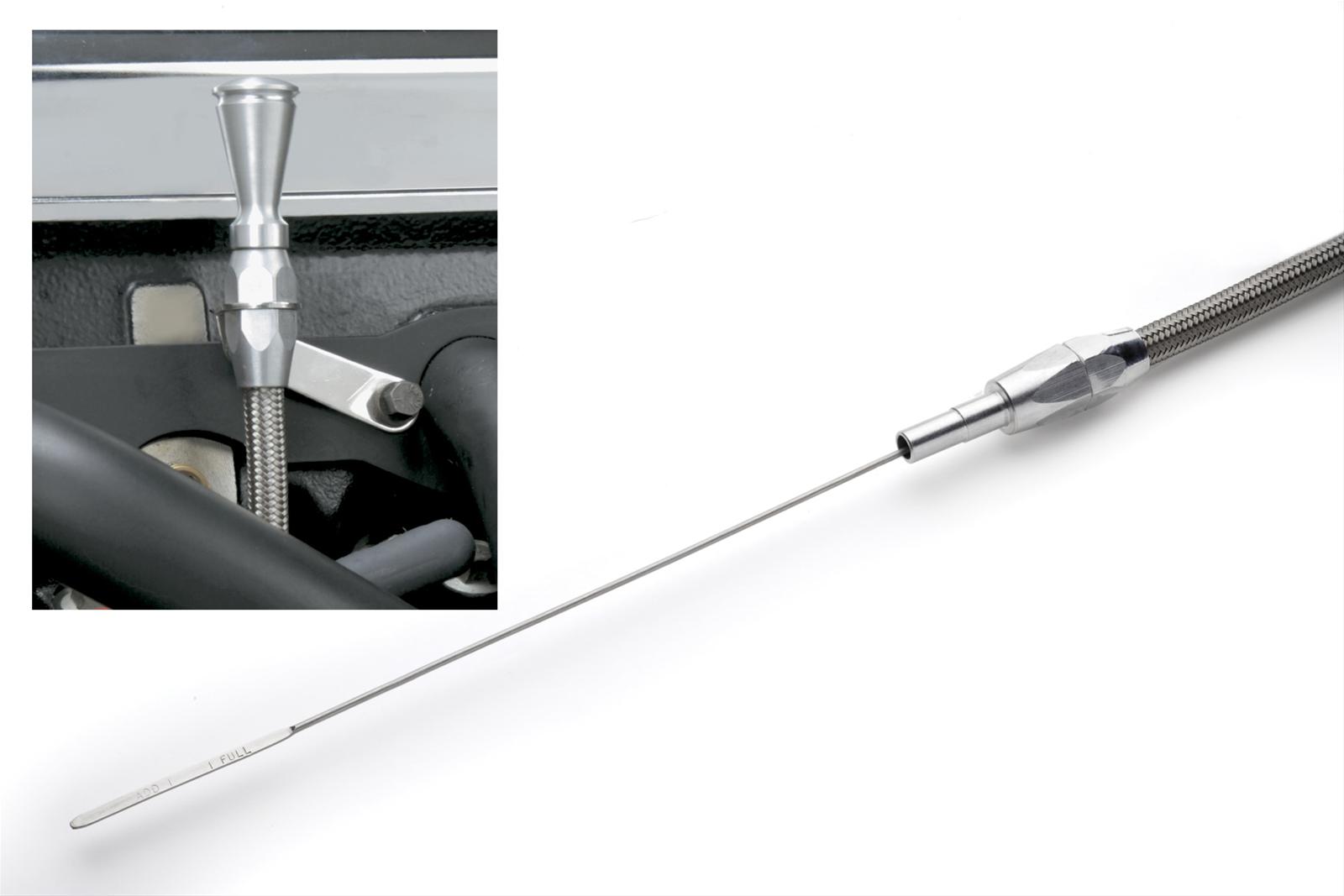 Lokar Flexible and Machined Engine Dipsticks ED-5012 Oil Dipstick, Flexible, Block Entry, Billet Aluminum, Brite Anodized, Ford, Big Block, FE, Each