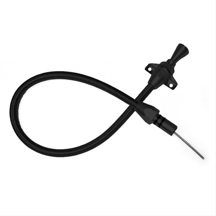 For Chevrolet GM Turbo TH350 TH400 Firewall Mount Black Transmission Dipstick