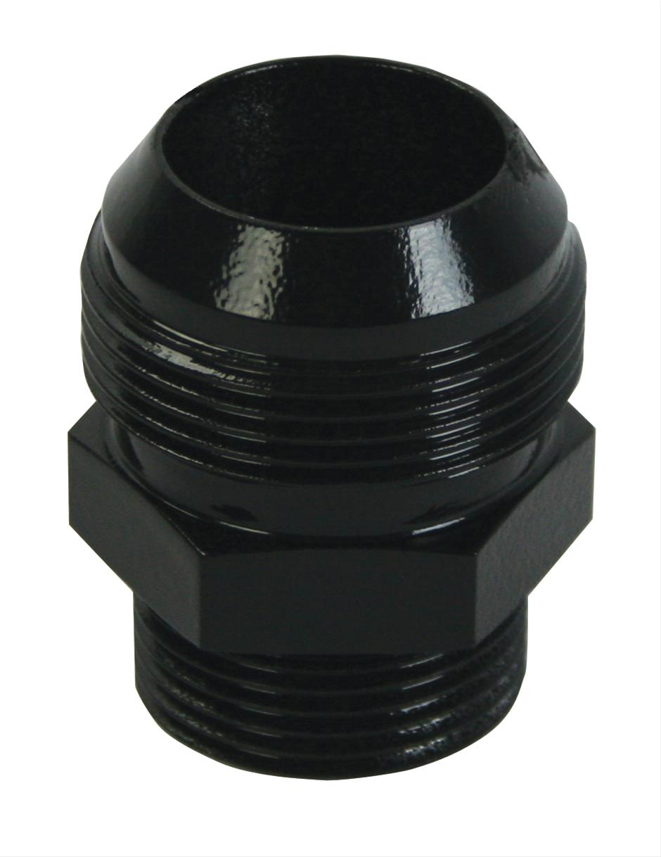 Moroso Electric Water Pump Hose Adapter -16An to -20An Hose - Black Anodized thumbnail 2