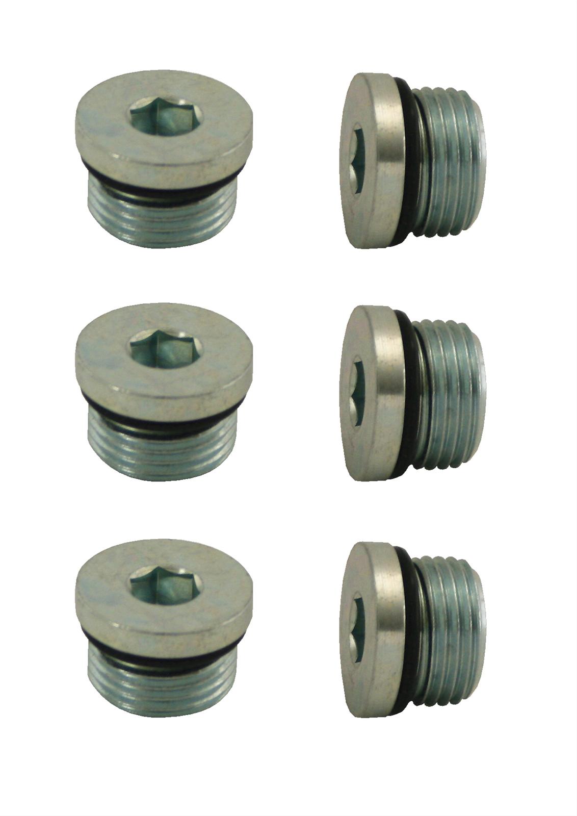 Moroso Pipe Plug w/O-Ring -8An 3/4in-16 - Steel - 6 Pack thumbnail 2