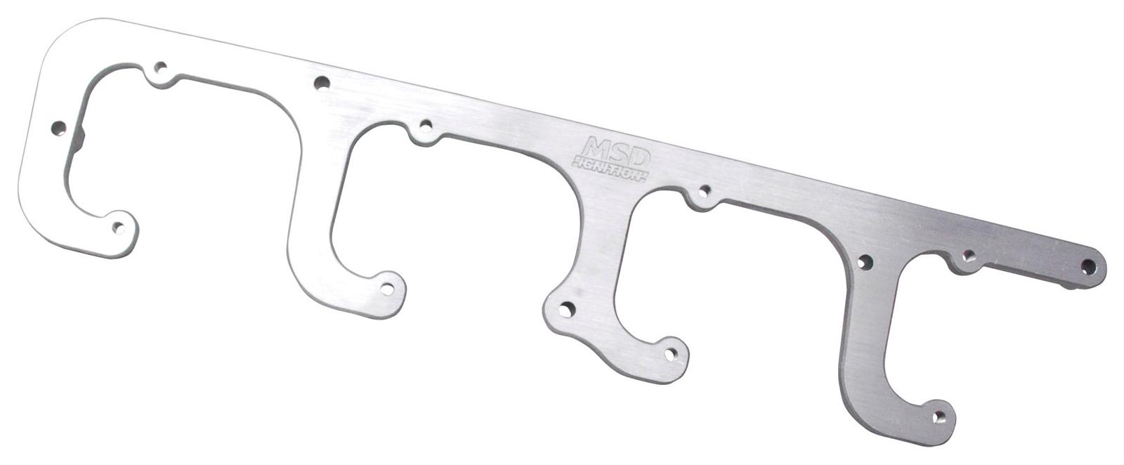 MSD Coil Brackets 8215 Brackets, Aluminum, Natural Finish, Original Equipment/MSD Coil, Chevy/Pontiac, 5.7L LS1/LS6 Pair