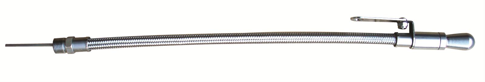 Proform Stainless Steel Oil Dipsticks 68052 Dipstick, Engine, Braided Tube, Aluminum Handle, Pan Mount, Ford, Each