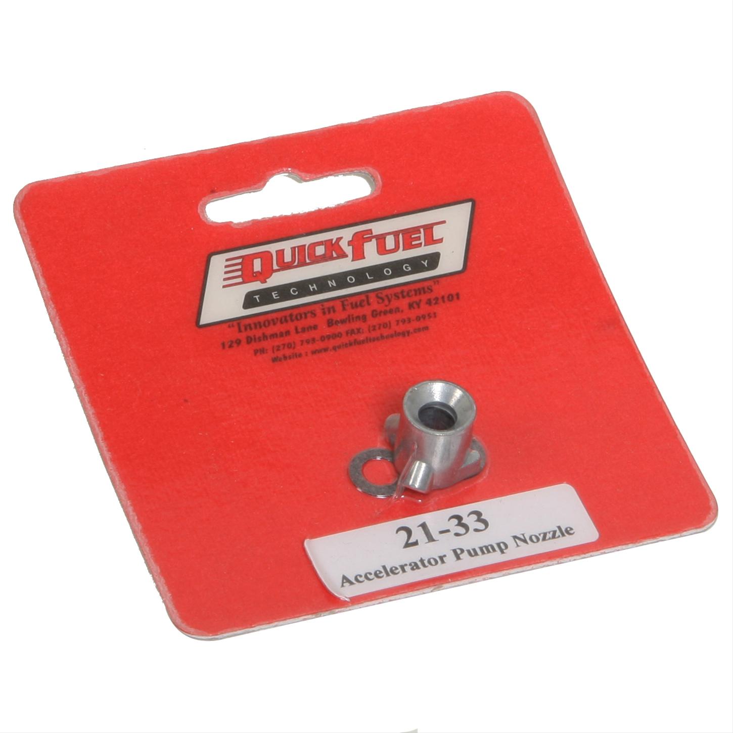 Quick Fuel Accelerator Pump Discharge Nozzles 21-33QFT Nozzle, Squirters, .033 in., Straight, Each