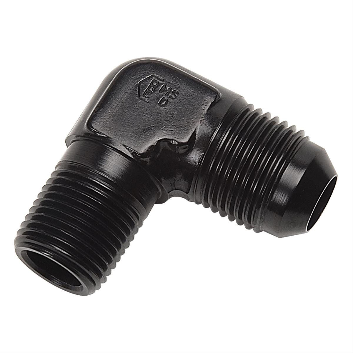Russell Performance -4 AN 1/4in NPT 90 Degree Black Flare to Pipe Adapter thumbnail 2