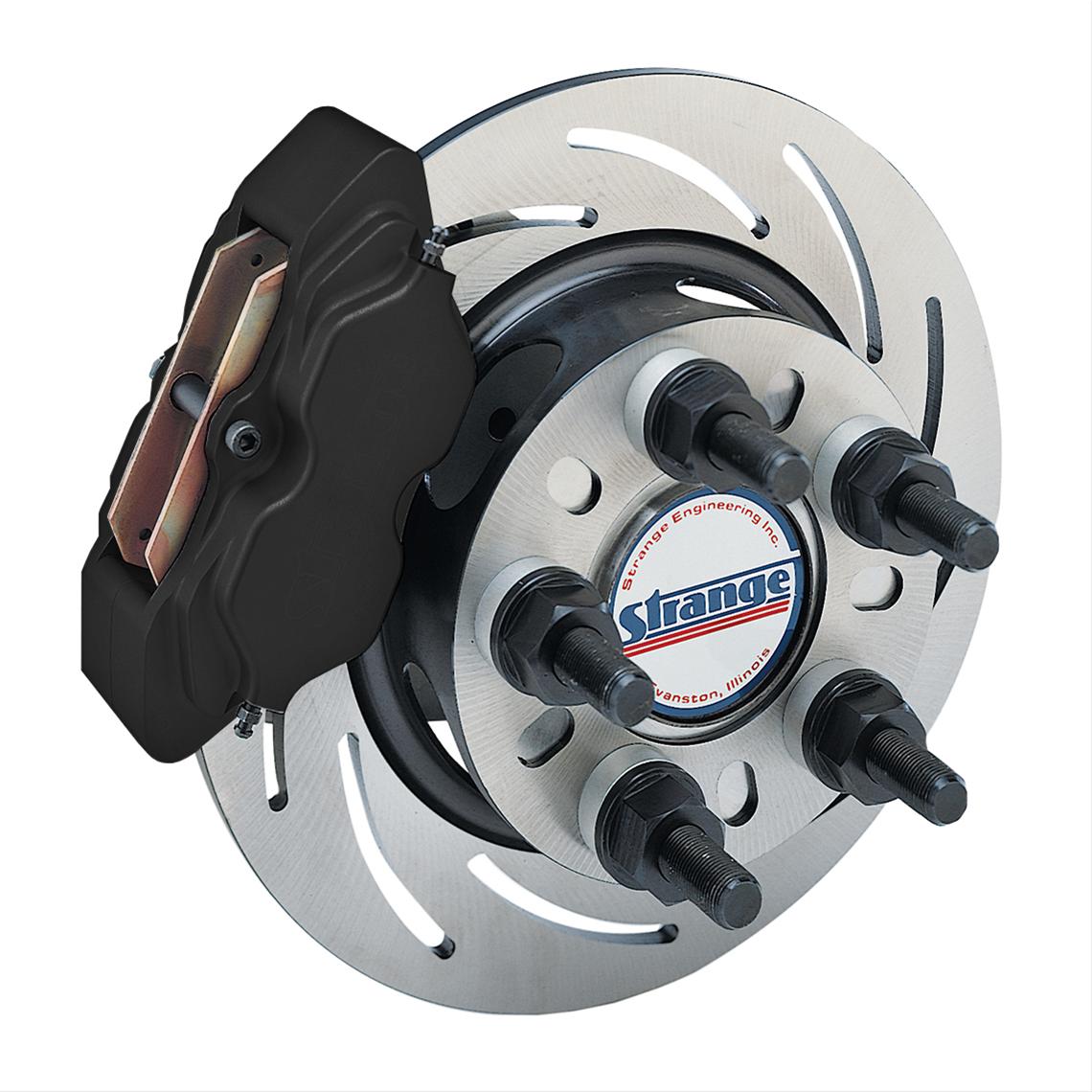 Strange Pro Race Steel Front Brake Kits B4110WC Disc Kit, Front, Drum to Disc, Slotted Rotors, 4-Piston Calipers, Buick, Chevy, Oldsmobile, Pontiac, Kit thumbnail 7