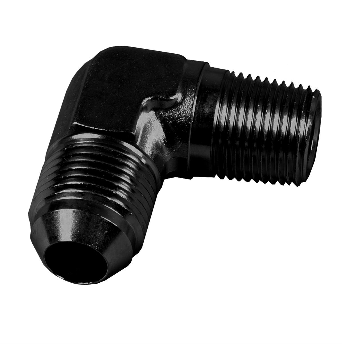 Black AN4 To 1/8" NPT Straight Adapter – Aluminum Alloy Fuel/Oil/Air Fitting