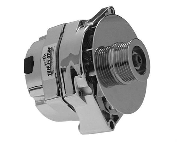 Tuff Stuff Performance High-Amp Output Alternators 7127NK6G Alternator, One-Wire, GM 10si Case Style, 12 V, 140 amps, Chrome, Serpentine Pulley, Buick, Chevy, Pontiac thumbnail 2