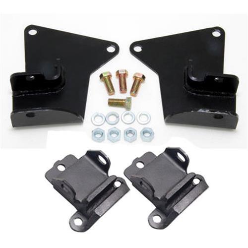 Trans-Dapt Performance Engine Swap Motor Mounts 9556 Mounts, Swap, Complete Mount, Bolt-In, Steel, Black, Buick, Oldsmobile, Pontiac, Set thumbnail 4