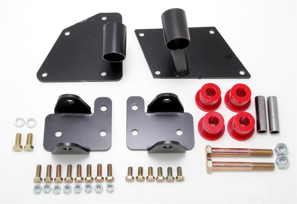Trans-Dapt Performance Engine Swap Motor Mounts 9720 Mounts, Swap, Complete Mount, Bolt-In, Steel/Urethane, Black/Red, Ford, F-Series, 429/460, RWD, Kit thumbnail 4