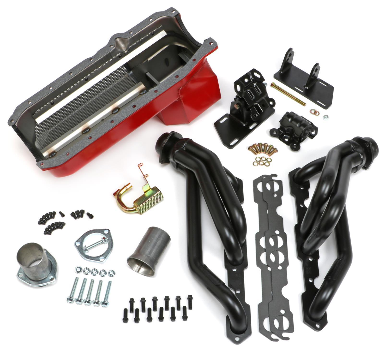 Trans-Dapt Performance Swap-In-A-Box Complete Engine Swap Kits 99072 Kit, Headers, Steel, Painted, Motor Mounts, Oil Pan, Pickup, Gaskets, Hardware, Chevy, Small Block, Kit thumbnail 2