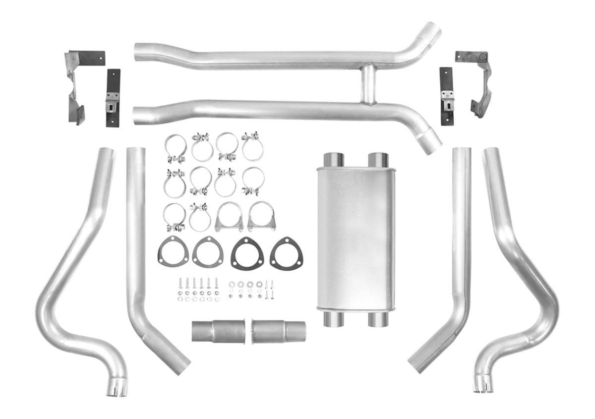 Thrush 89021 Thrush Turbo Header Back Dual Exhaust Systems Summit Racing