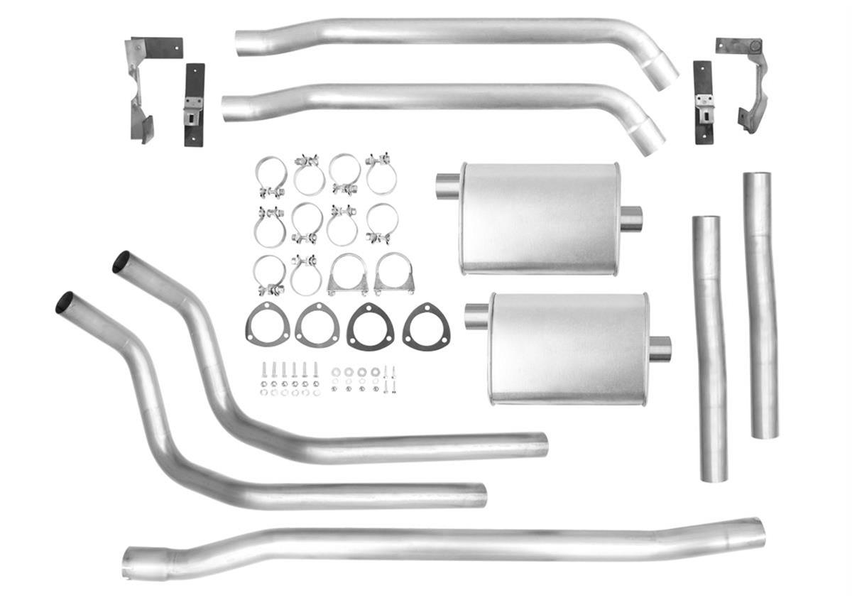 Thrush 89024 Thrush Turbo Header Back Dual Exhaust Systems Summit Racing