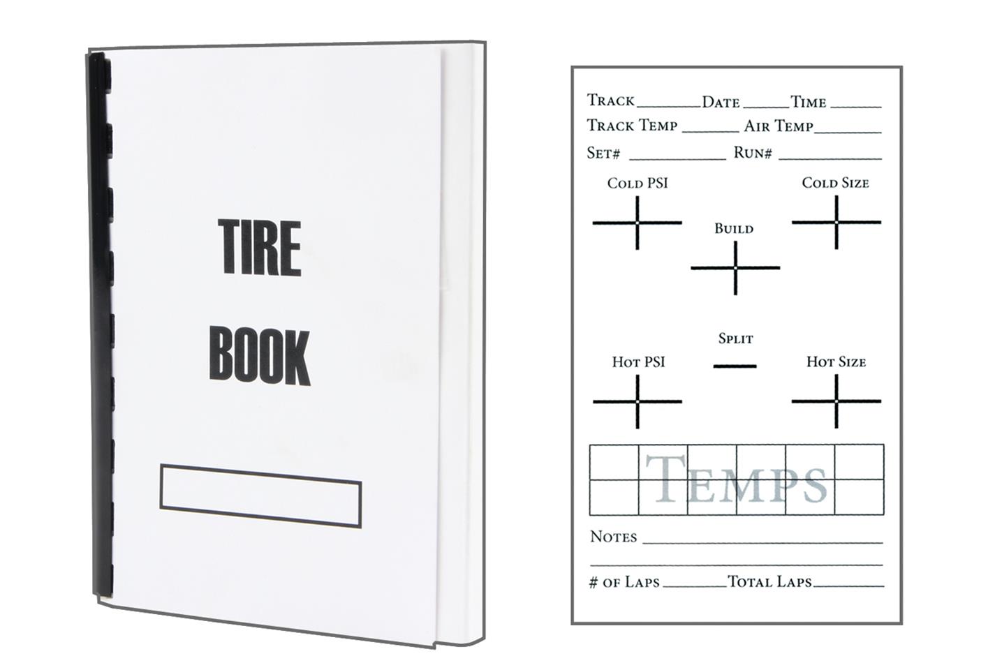 Allstar Performance Reference Books ALL041 Keep track of tire settings before and after race. 4 in x 5 in pocket size book includes 5