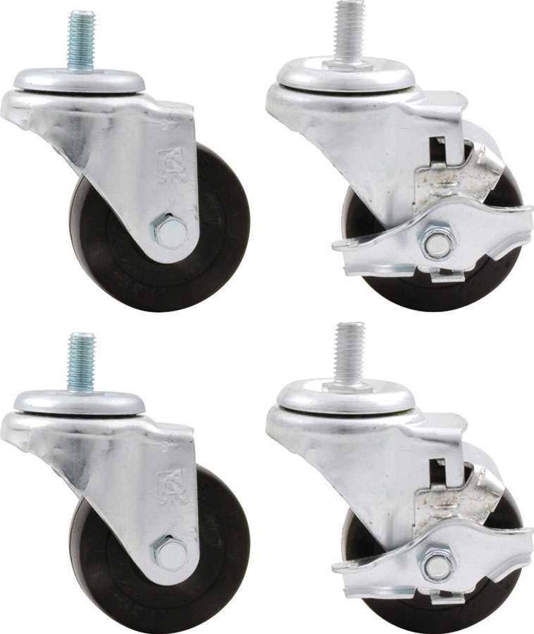 Allstar Performance Heavy-Duty Cradle Wheel Kits ALL10165 Engine Wheels, Rubber, 3 in. Diameter, Set of 4