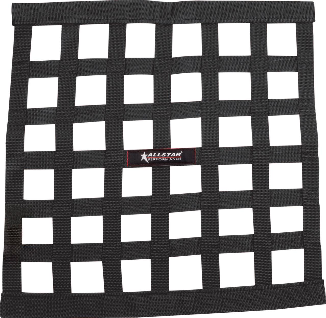 Allstar Performance Window Nets and Guards ALL10283 Net Ribbon Style 18"x18" Black Non-SFI