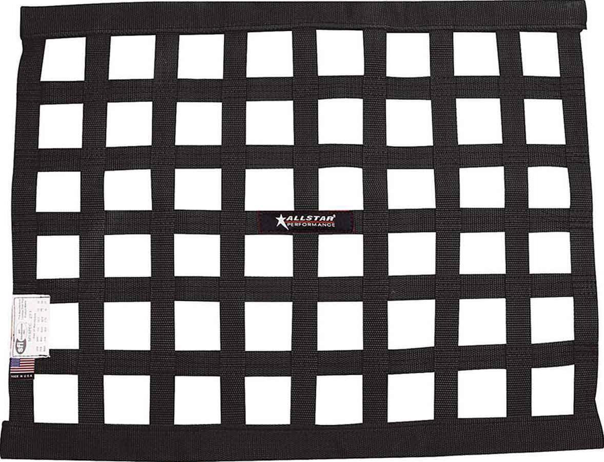 Allstar Performance Ribbon-Style Window Nets ALL10285 Net, Black, Polypropylene, Ribbon, Rectangle, 24 in. x 24 in. x 18 in., Each