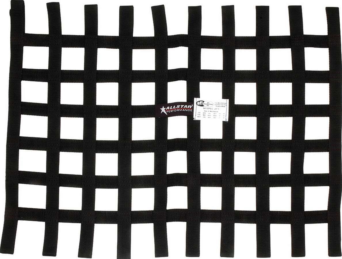 Allstar Performance Loop-Style Window Nets ALL10295 Net, Loop Style, Black, Polypropylene, Ribbon, Rectangle, 18 in. x 24 in., Each