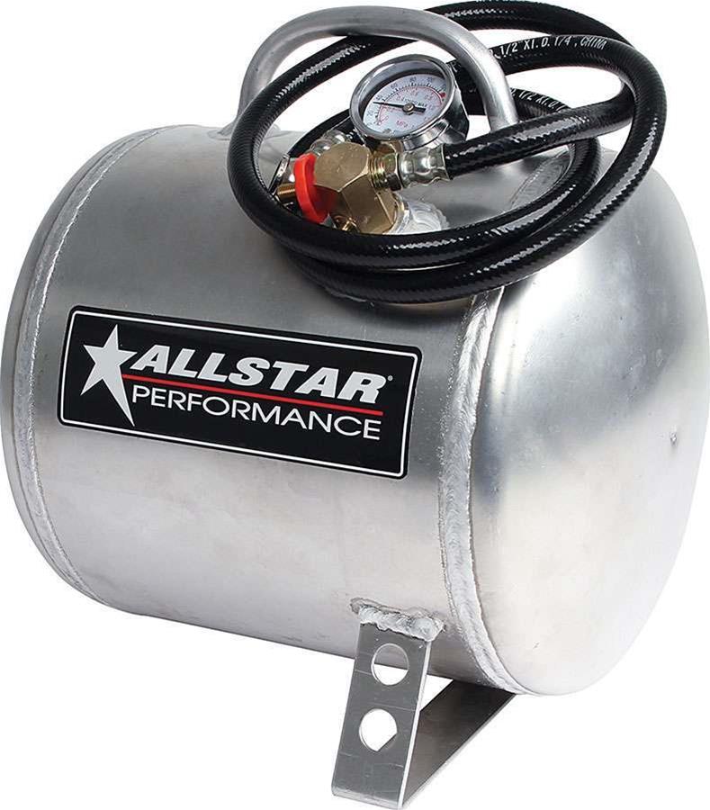 Allstar Performance 2.8 Gallon Air Tank ALL10530 Tank, Horizontal, 2.75 Gallons Volume, Aluminum, Polished, Each