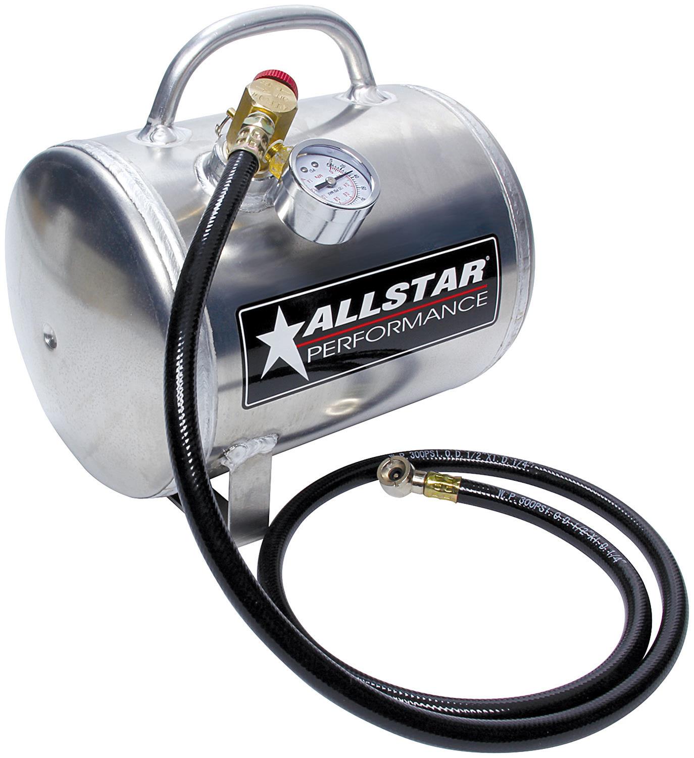 Allstar Performance 1.5 Gallon Air Tank ALL10531 Tank, Horizontal, Gallons Volume, Aluminum, Polished, Each