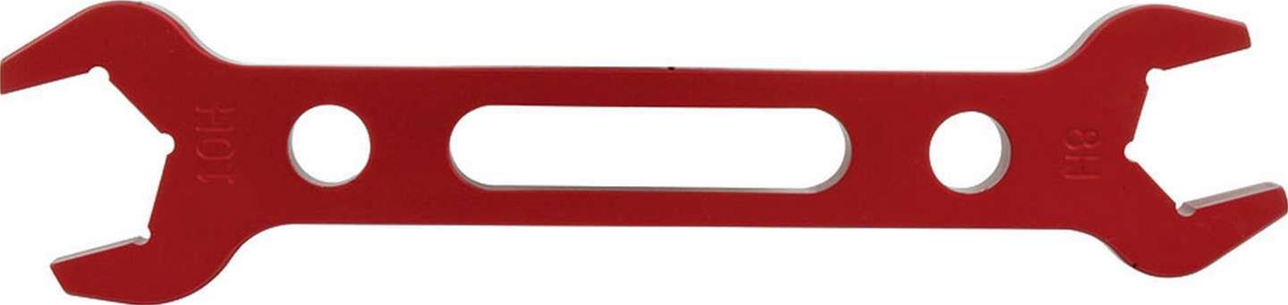 Allstar Performance AN Wrenches ALL11128 Wrench, Double-Ended, -8 AN, -10 AN, Aluminum, Red Anodized, Each