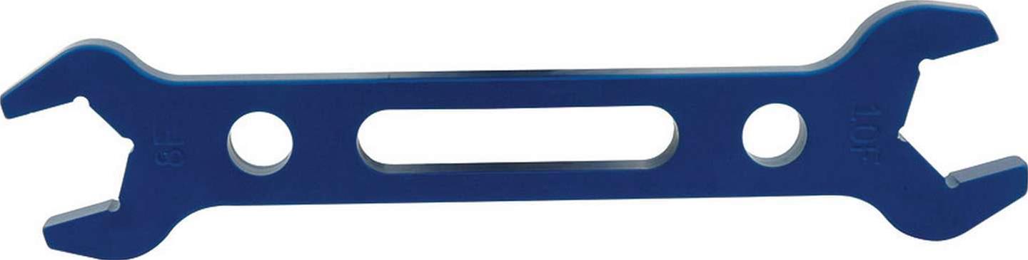 Allstar Performance AN Wrenches ALL11130 Wrench, Double-Ended, -8 AN, -10 AN, Aluminum, Blue Anodized, Each