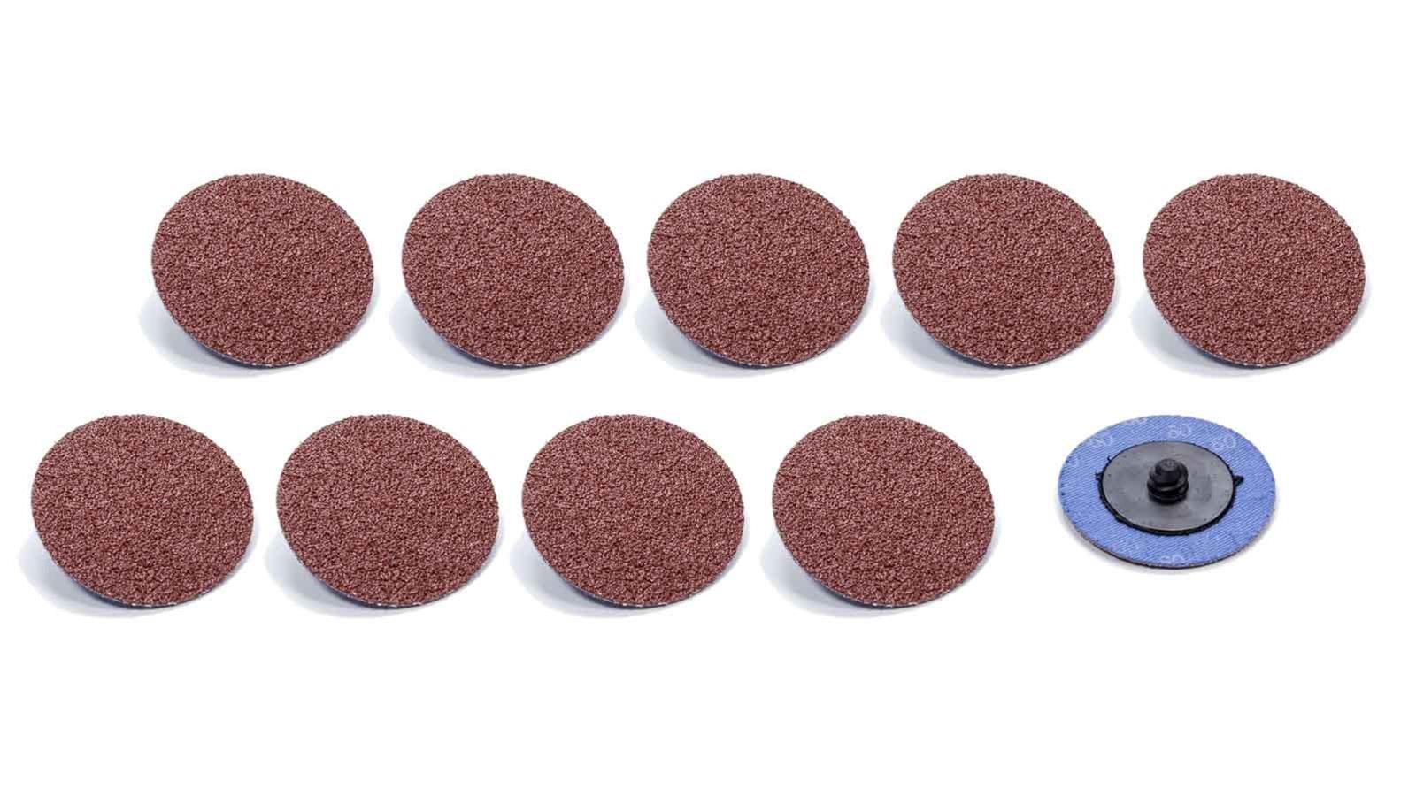 Allstar Performance Twist Lock Sanding Discs ALL12105 Discs, 60 Grit, Round, 2 in. Diameter, Lock, Set of 10