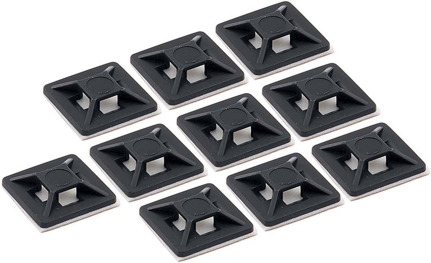 Allstar Performance Wire Tie Bases ALL14116 Zip Mounts, for Wiring, Hoses, and Cable, Universal, Adhesive, 3/4 in. Square, fits Standard Width (75 lb.) and Smaller Ties, Set of 10