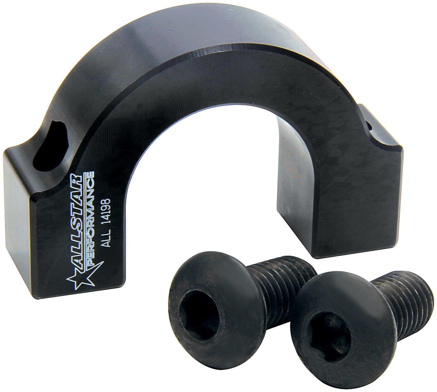 Allstar Performance Door Bar Clamps ALL14198 Roll Clamp, Bar, Round, 1.50 in. Diameter, Aluminum, Black, Each
