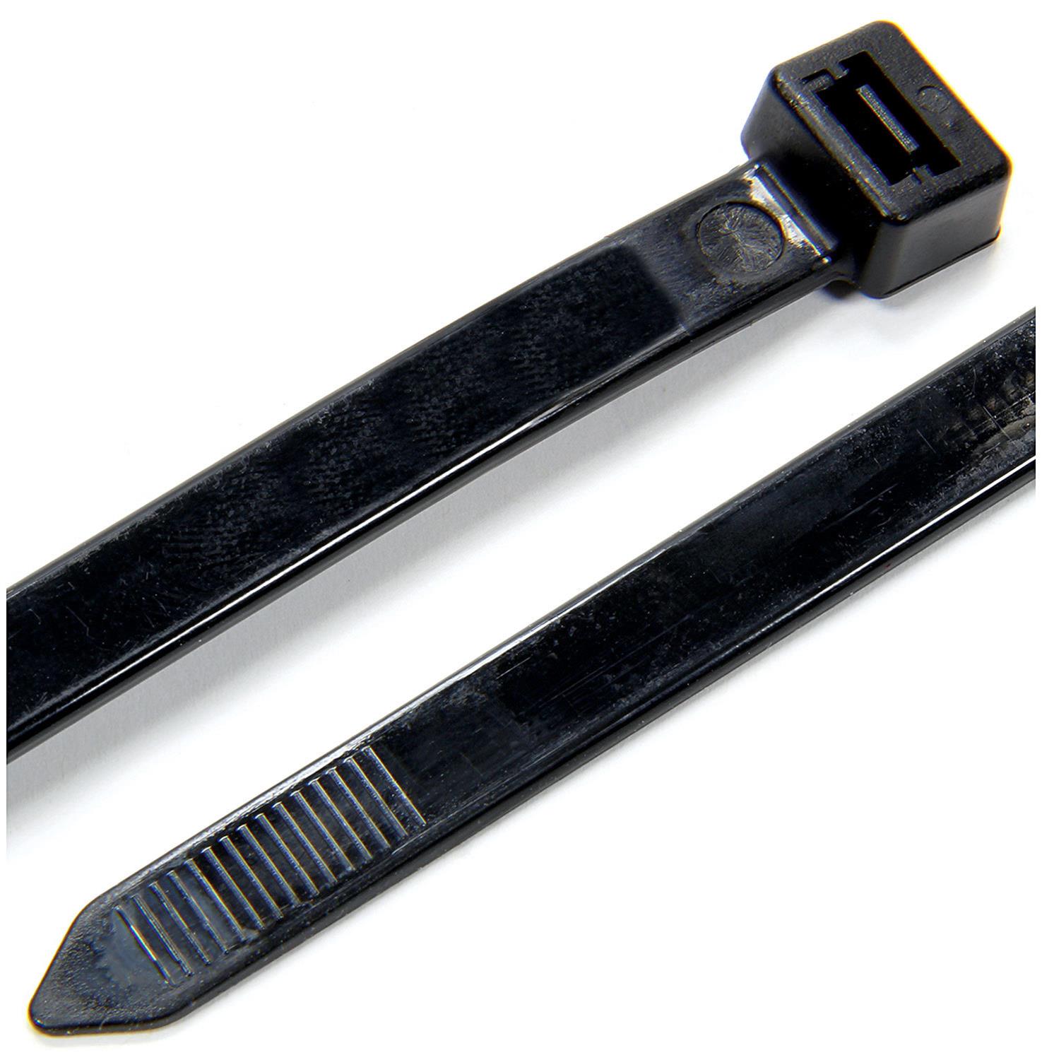 Allstar Performance Heavy-Duty Wire Tie Wraps ALL14381 Zip Ties, Wraps, Nylon, Black, 14 in. Length, Set of 25