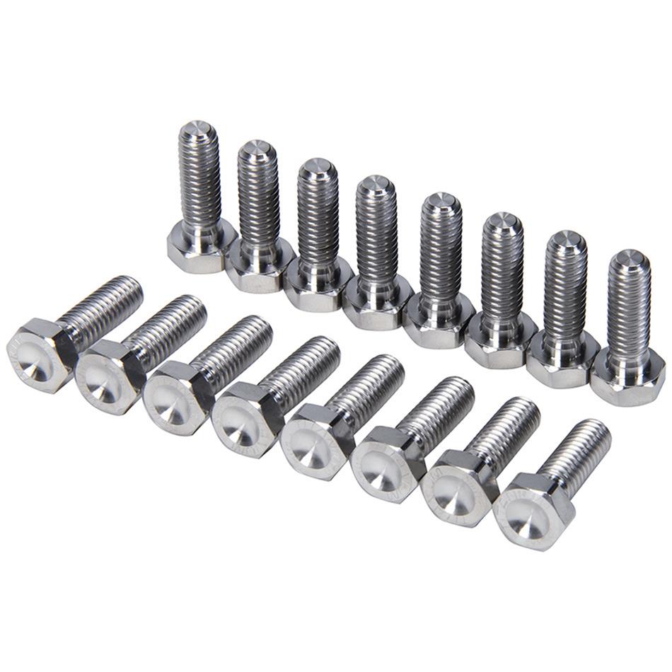 Allstar Performance Fastener Hardware Assortments ALL17000 kit includes (16) 5/16 in-18 x 1 in titanium bolts.