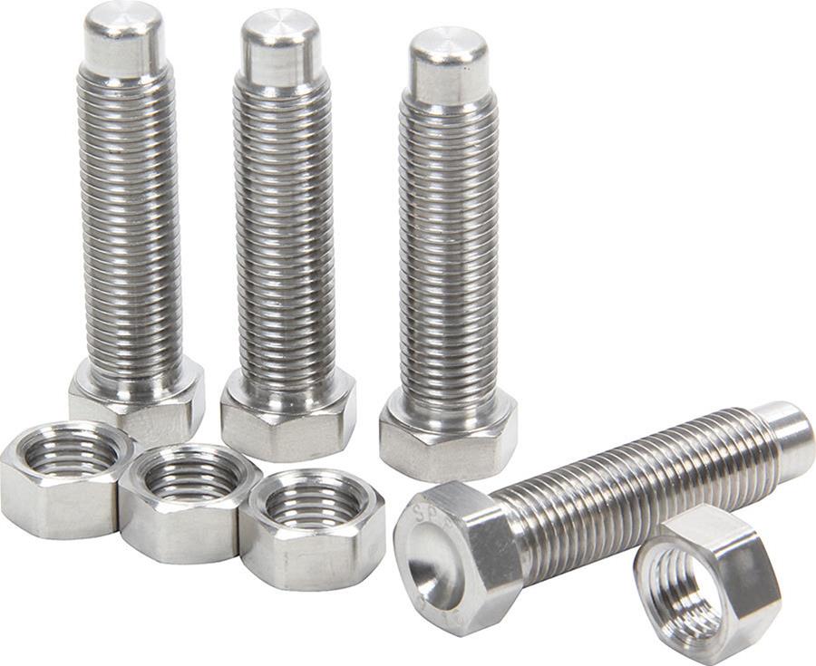 Allstar Performance Fastener Hardware Assortments ALL17034 kit includes (4) 7/16 in-20 titanium bolts with 9/16 in hex and (4) titanium nuts.