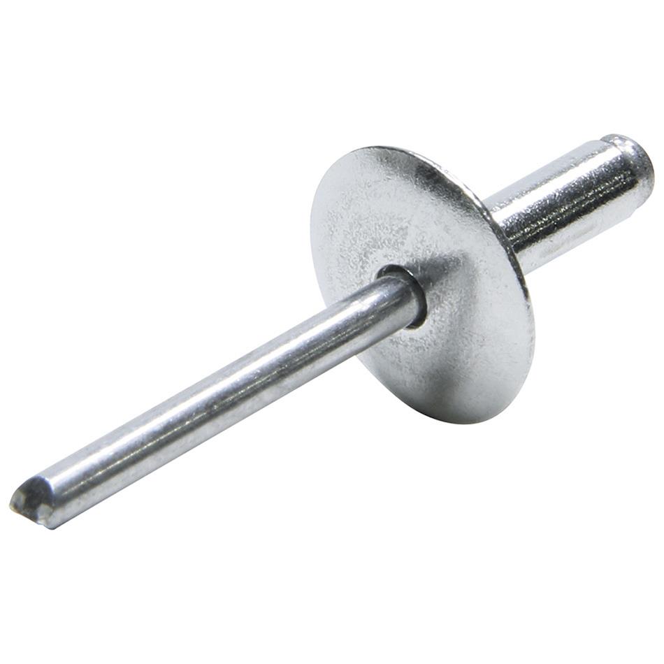 Allstar Performance Large Head Rivets ALL18050 Rivets, Blind Rivet, 3/16 in. Rivet, 5/8 in. Head, Aluminum, Silver, Set of 250
