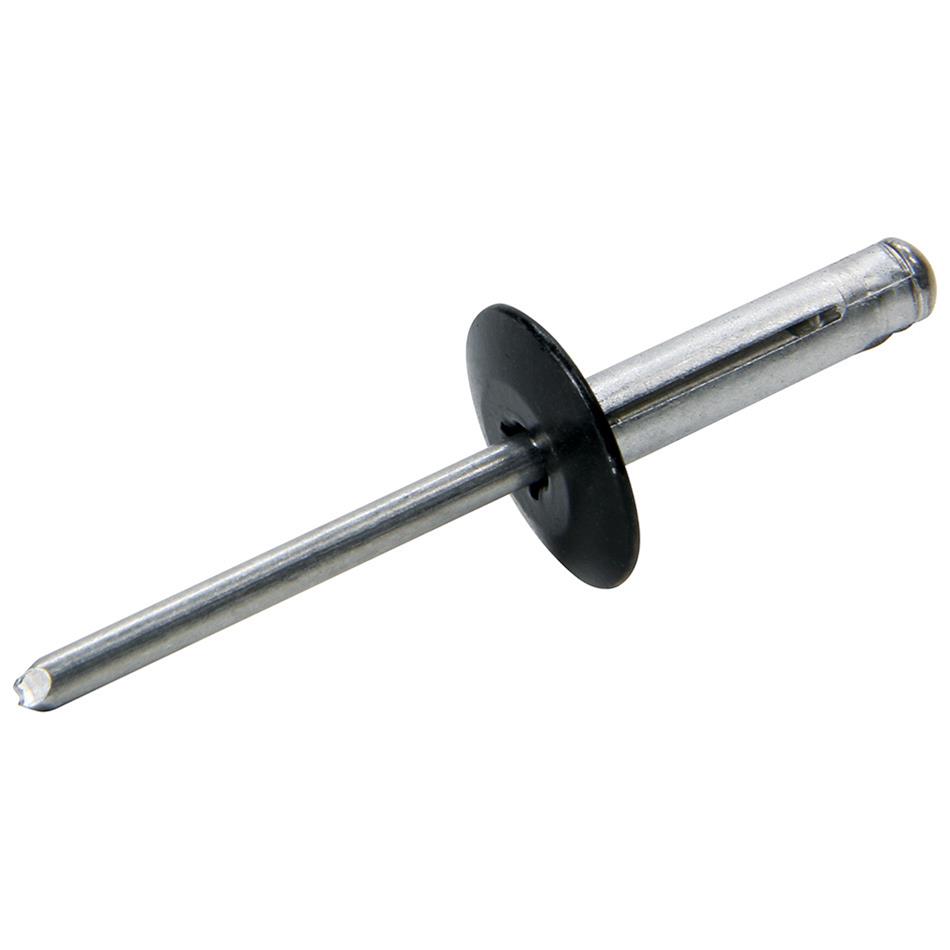 Allstar Performance Tri-Fold Rivets ALL18063 Rivets, Tri-Fold, Blind Rivet, 3/16 in. Rivet, 5/8 in. Head, Aluminum, Black, Set of 250