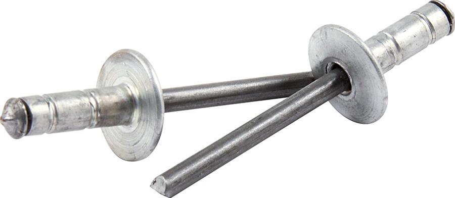 Allstar Performance Multi-Grip Rivets ALL18074 Rivets, Blind Rivets, Multi-Grip, 3/16 in. Rivet, 1/2 in. Head, Aluminum, Silver, Set of 250
