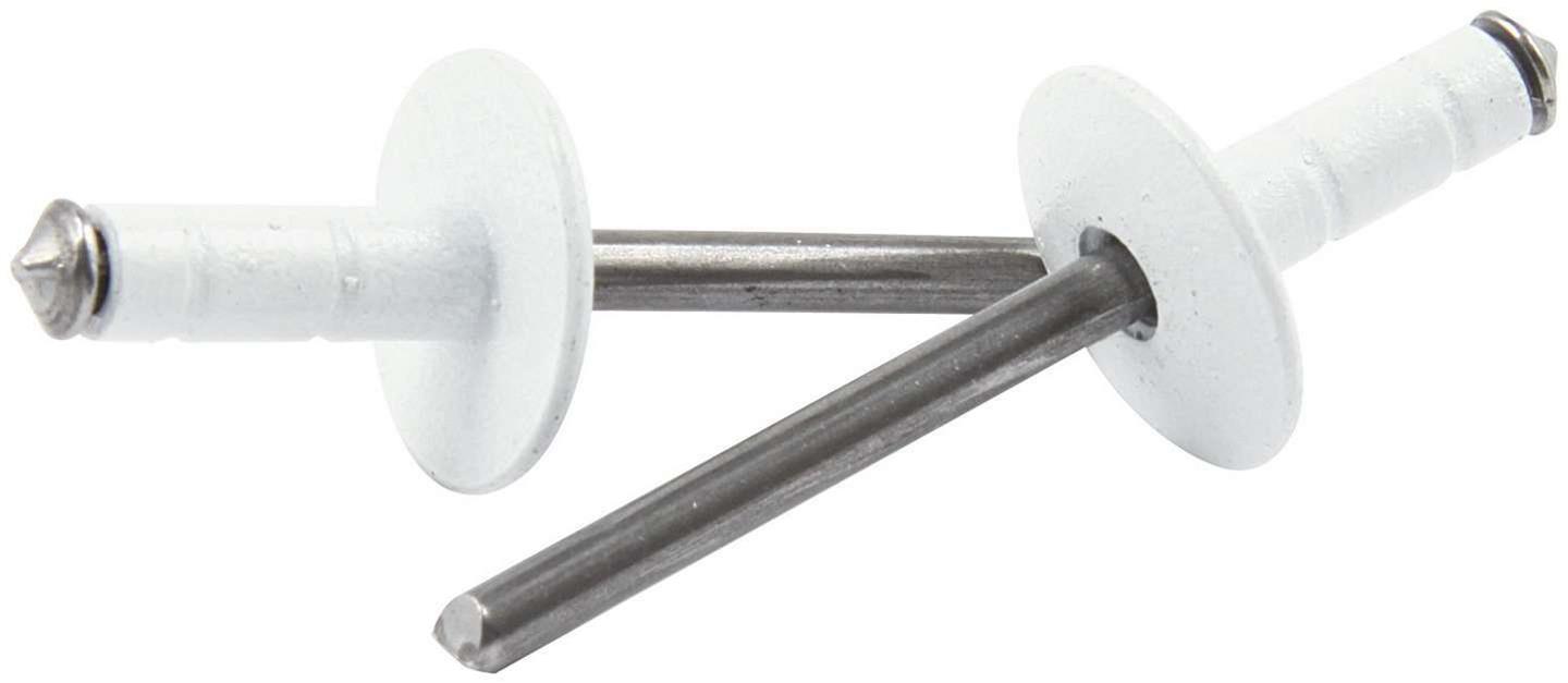 Allstar Performance Multi-Grip Rivets ALL18096 Rivets, Blind Rivets, Multi-Grip, 3/16 in. Rivet, 9/16 in. Head, Aluminum/Steel, White, Set of 250
