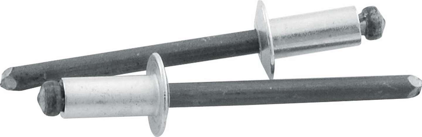 Allstar Performance Small Head Rivets ALL18101 Rivets, Blind Rivets, Multi-Grip, 3/16 in. Rivet, 3/8 in. Head, Aluminum/Steel, Silver, Set of 250