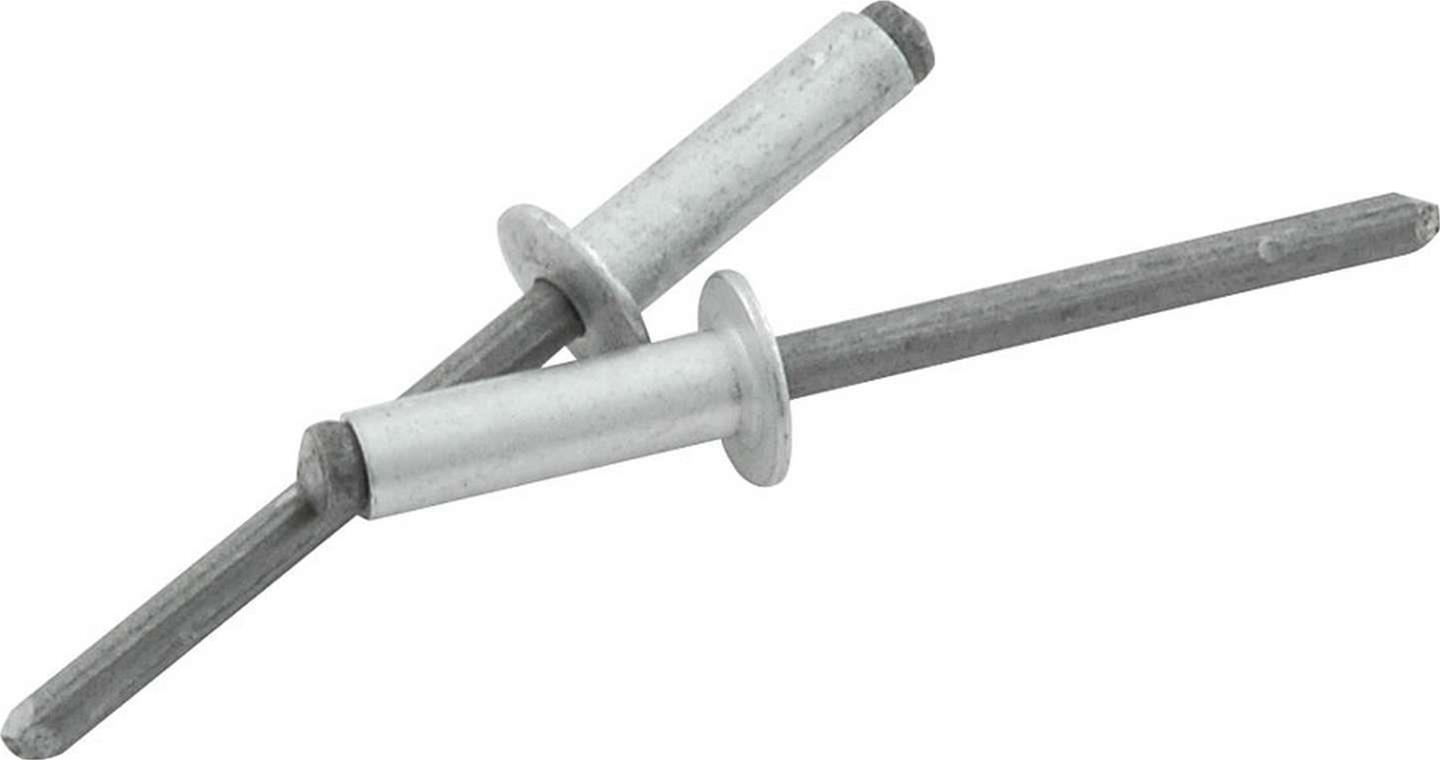 Allstar Performance Small Head Rivets ALL18105 Rivets, Blind Rivets, Multi-Grip, 3/16 in. Rivet, 3/8 in. Head, Aluminum/Steel, Silver, Set of 250