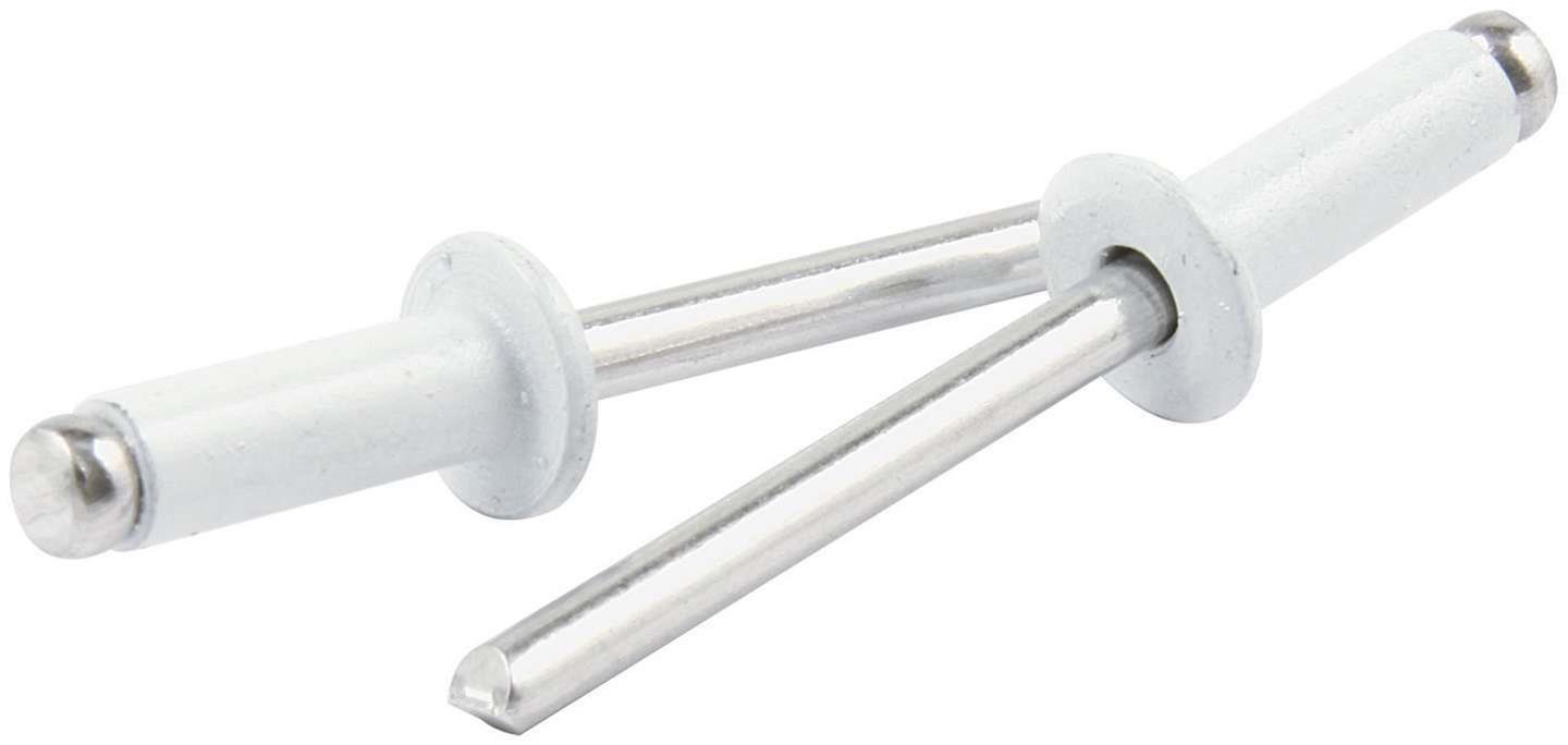 Allstar Performance Small Head Rivets ALL18116 Rivets, Blind Rivets, 3/16 in. Rivet, 3/8 in. Head, Aluminum, White, Set of 250